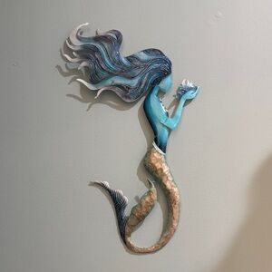 Hobby Lobby Blue and Tan Mermaid Wall Art